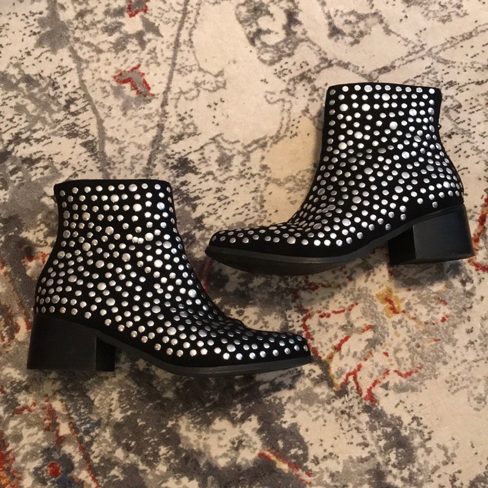 Studded heel boots